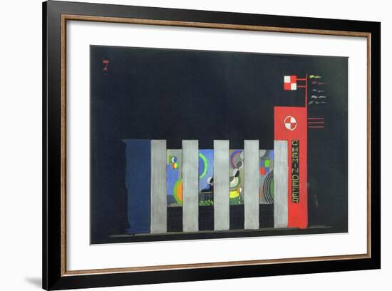 Sketch for the Façade Decoration of Palais de Chemin de Fer (Train Pavillon), c.1937-Robert Delaunay-Framed Giclee Print