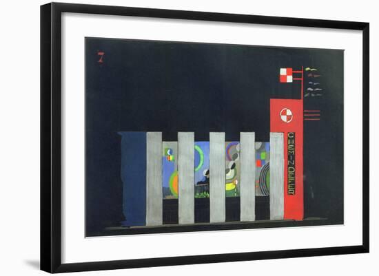 Sketch for the Façade Decoration of Palais de Chemin de Fer (Train Pavillon), c.1937-Robert Delaunay-Framed Giclee Print