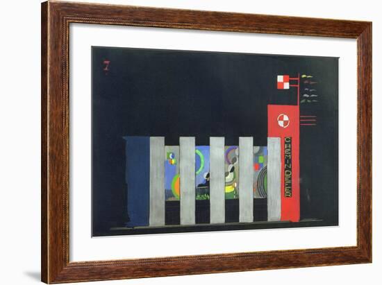 Sketch for the Façade Decoration of Palais de Chemin de Fer (Train Pavillon), c.1937-Robert Delaunay-Framed Giclee Print