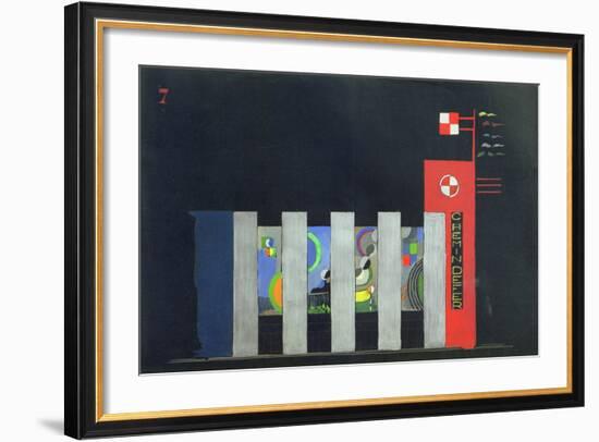 Sketch for the Façade Decoration of Palais de Chemin de Fer (Train Pavillon), c.1937-Robert Delaunay-Framed Giclee Print