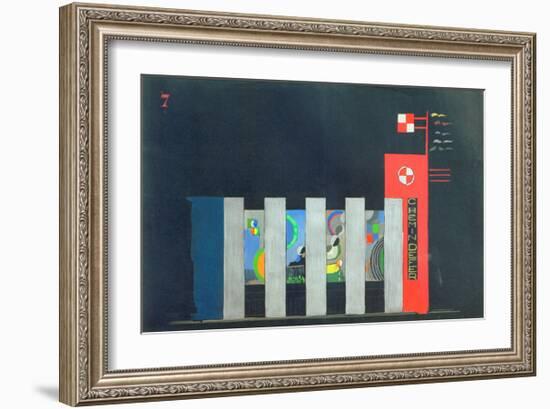 Sketch for the Façade of the Train Pavillion, 1937-Robert Delaunay-Framed Giclee Print