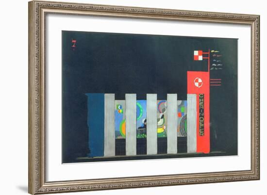 Sketch for the Façade of the Train Pavillion, 1937-Robert Delaunay-Framed Giclee Print