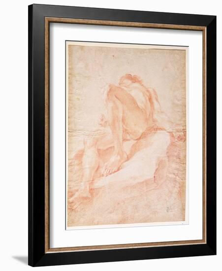 Sketch for the Figure Representing the Danube for 'The Fountain of the Four Rivers', 1648-51-Giovanni Lorenzo Bernini-Framed Giclee Print