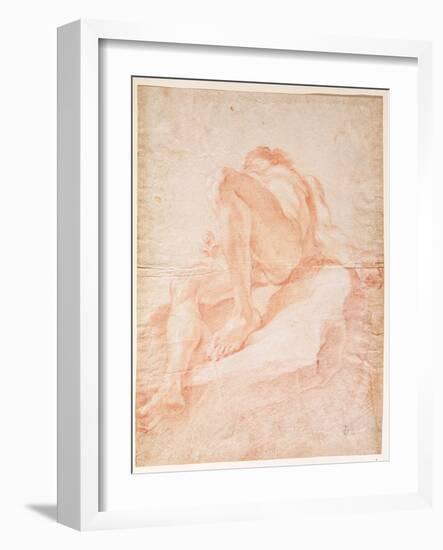 Sketch for the Figure Representing the Danube for 'The Fountain of the Four Rivers', 1648-51-Giovanni Lorenzo Bernini-Framed Giclee Print