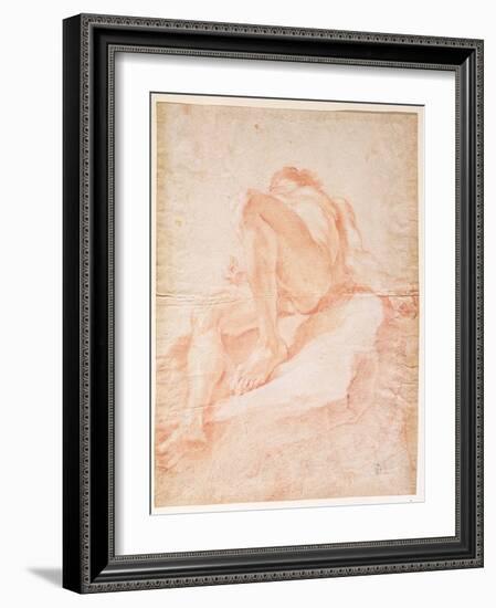 Sketch for the Figure Representing the Danube for 'The Fountain of the Four Rivers', 1648-51-Giovanni Lorenzo Bernini-Framed Giclee Print