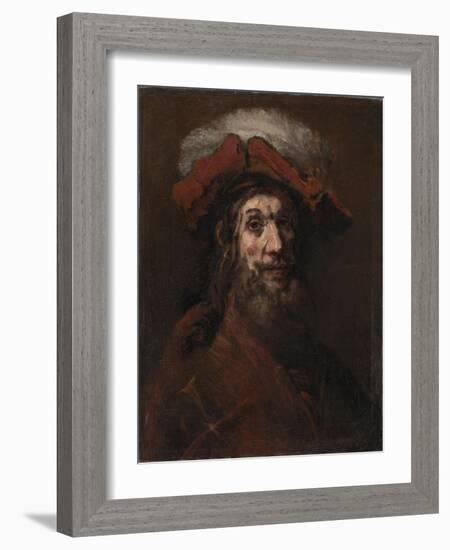 Sketch for The Knight with the Falcon, known as "The Crusader", 1659-1661-Rembrandt van Rijn-Framed Giclee Print