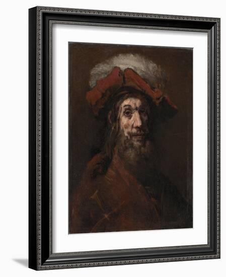 Sketch for The Knight with the Falcon, known as "The Crusader", 1659-1661-Rembrandt van Rijn-Framed Giclee Print