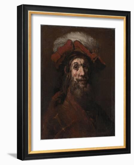 Sketch for The Knight with the Falcon, known as "The Crusader", 1659-1661-Rembrandt van Rijn-Framed Giclee Print