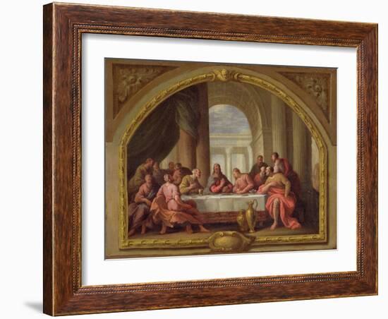 Sketch for 'The Last Supper', St. Mary's, Weymouth, Formerly Attributed to Antonio Verrio…-Sir James Thornhill-Framed Giclee Print