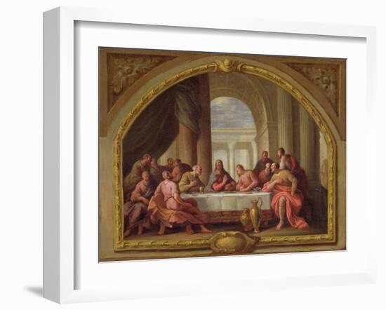 Sketch for 'The Last Supper', St. Mary's, Weymouth, Formerly Attributed to Antonio Verrio…-Sir James Thornhill-Framed Giclee Print