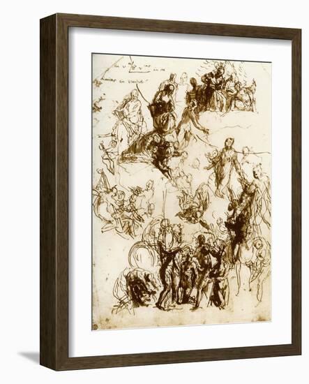 Sketch for the Martyrdom of St George, 1913-Paolo Veronese-Framed Giclee Print