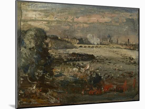 Sketch for 'The Opening of Waterloo Bridge Seen from Whitehall Stairs, June 18Th 1817', C.1819 (Oil-John Constable-Mounted Giclee Print