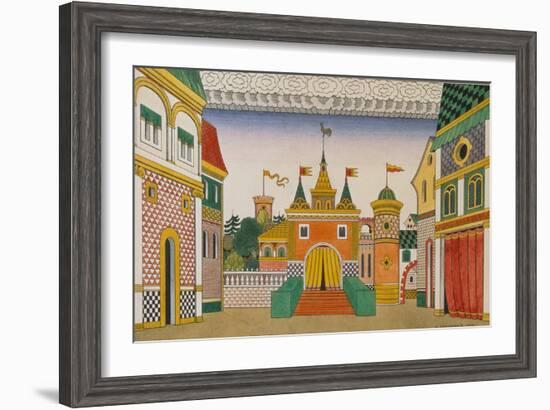 Sketch for the Opera, the Golden Cockerel, by Nikolai Rimsky-Korsakov (1844-1908), 1909-Ivan Bilibin-Framed Giclee Print