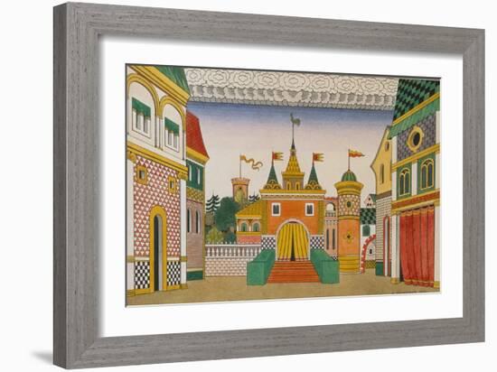 Sketch for the Opera, the Golden Cockerel, by Nikolai Rimsky-Korsakov (1844-1908), 1909-Ivan Bilibin-Framed Giclee Print