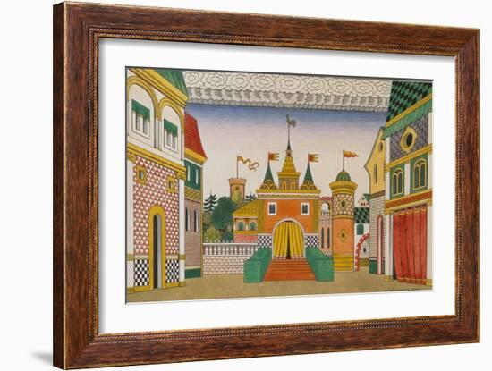 Sketch for the Opera, the Golden Cockerel, by Nikolai Rimsky-Korsakov (1844-1908), 1909-Ivan Bilibin-Framed Giclee Print