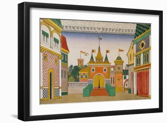 Sketch for the Opera, the Golden Cockerel, by Nikolai Rimsky-Korsakov (1844-1908), 1909-Ivan Bilibin-Framed Giclee Print