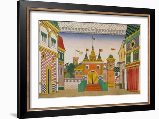 Sketch for the Opera, the Golden Cockerel, by Nikolai Rimsky-Korsakov (1844-1908), 1909-Ivan Bilibin-Framed Giclee Print