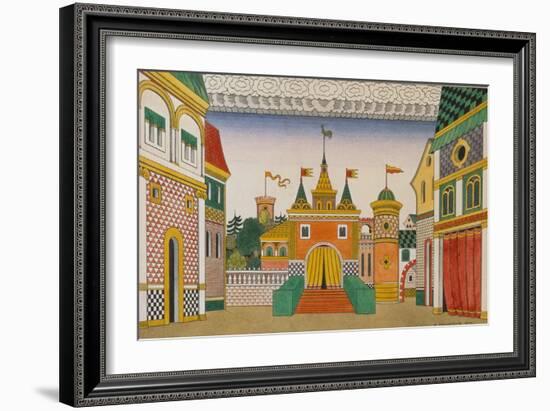 Sketch for the Opera, the Golden Cockerel, by Nikolai Rimsky-Korsakov (1844-1908), 1909-Ivan Bilibin-Framed Giclee Print