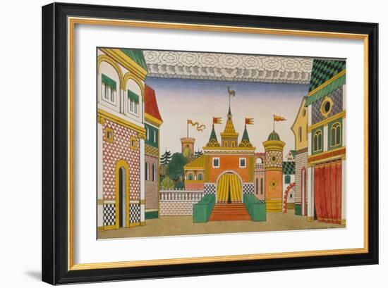 Sketch for the Opera, the Golden Cockerel, by Nikolai Rimsky-Korsakov (1844-1908), 1909-Ivan Bilibin-Framed Giclee Print