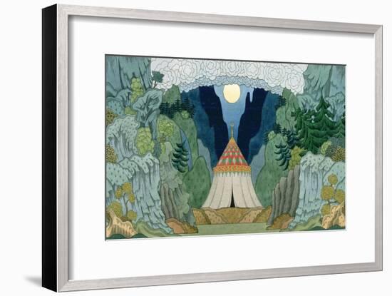 Sketch for the Opera, 'The Golden Cockerel', by Nikolai Rimsky-Korsakov-Ivan Bilibin-Framed Giclee Print