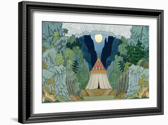 Sketch for the Opera, 'The Golden Cockerel', by Nikolai Rimsky-Korsakov-Ivan Bilibin-Framed Giclee Print