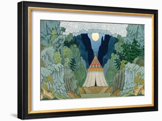 Sketch for the Opera, 'The Golden Cockerel', by Nikolai Rimsky-Korsakov-Ivan Bilibin-Framed Giclee Print