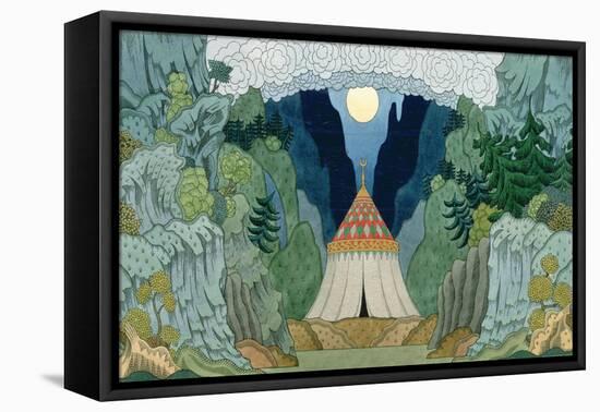 Sketch for the Opera, 'The Golden Cockerel', by Nikolai Rimsky-Korsakov-Ivan Bilibin-Framed Premier Image Canvas