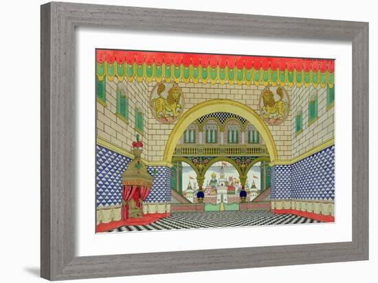 Sketch For the Opera, The Golden Cockerel, by Nikolai Rimsky-Korsakov-Ivan Bilibin-Framed Giclee Print