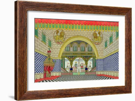 Sketch For the Opera, The Golden Cockerel, by Nikolai Rimsky-Korsakov-Ivan Bilibin-Framed Giclee Print