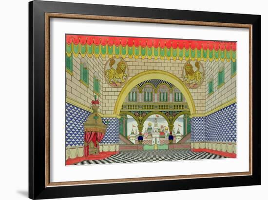 Sketch For the Opera, The Golden Cockerel, by Nikolai Rimsky-Korsakov-Ivan Bilibin-Framed Giclee Print