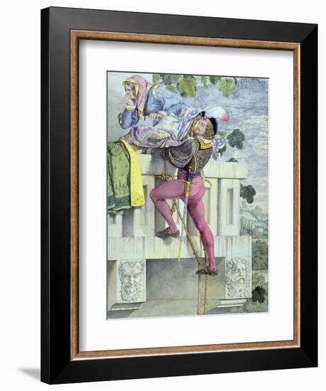 Sketch for the Passions.. Love, 1853 (Pen, Ink, W/C and Graphite on Paper)-Richard Dadd-Framed Premium Giclee Print