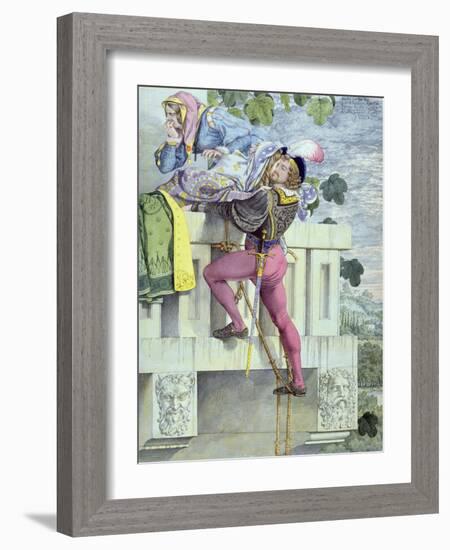 Sketch for the Passions.. Love, 1853 (Pen, Ink, W/C and Graphite on Paper)-Richard Dadd-Framed Giclee Print