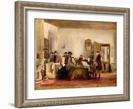 Sketch for 'The Reading of a Will', C.1820 (Oil on Board)-Sir David Wilkie-Framed Giclee Print