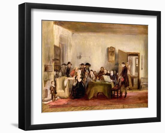 Sketch for 'The Reading of a Will', C.1820 (Oil on Board)-Sir David Wilkie-Framed Giclee Print
