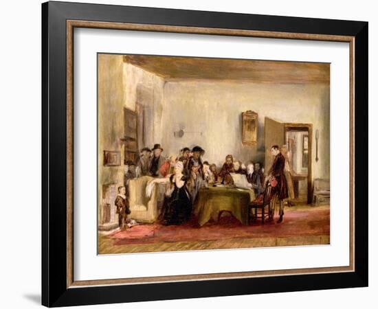 Sketch for 'The Reading of a Will', C.1820 (Oil on Board)-Sir David Wilkie-Framed Giclee Print