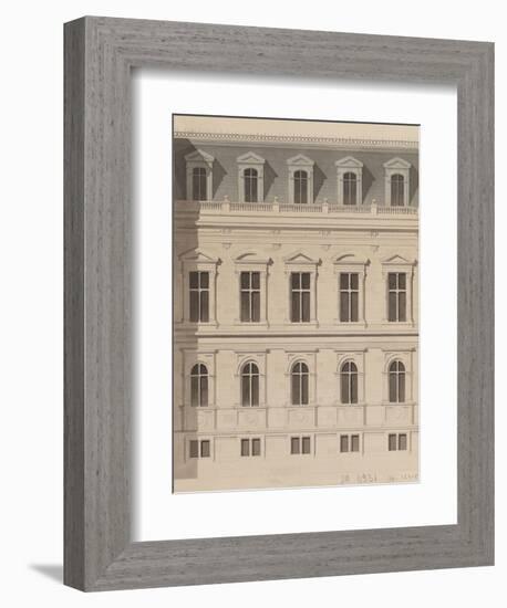 Sketch for the Reconstruction of the Paris City Hall-Gabriel Davioud-Framed Giclee Print