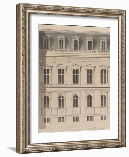 Sketch for the Reconstruction of the Paris City Hall-Gabriel Davioud-Framed Giclee Print