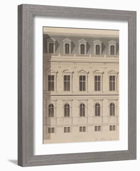 Sketch for the Reconstruction of the Paris City Hall-Gabriel Davioud-Framed Giclee Print