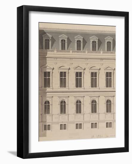 Sketch for the Reconstruction of the Paris City Hall-Gabriel Davioud-Framed Giclee Print