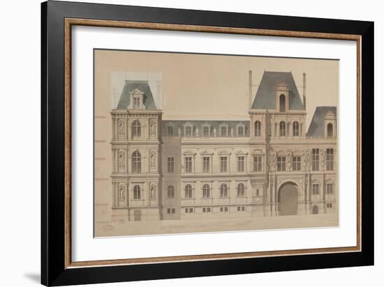 Sketch for the Reconstruction of the Paris City Hall-Gabriel Davioud-Framed Giclee Print