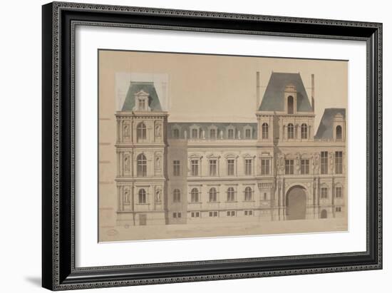 Sketch for the Reconstruction of the Paris City Hall-Gabriel Davioud-Framed Giclee Print