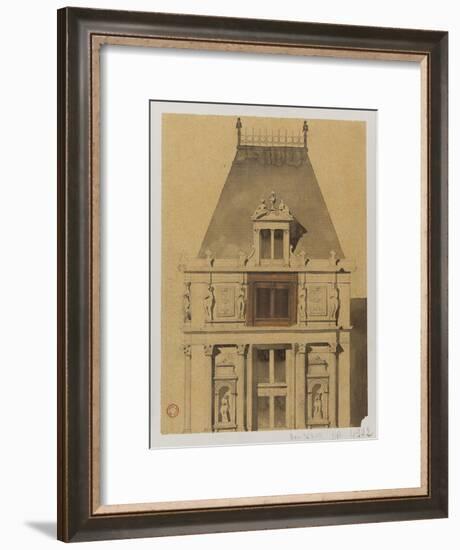 Sketch for the Reconstruction of the Paris City Hall-Gabriel Davioud-Framed Giclee Print