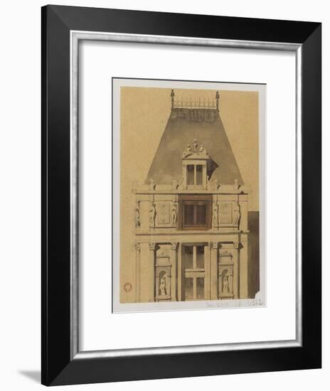 Sketch for the Reconstruction of the Paris City Hall-Gabriel Davioud-Framed Giclee Print