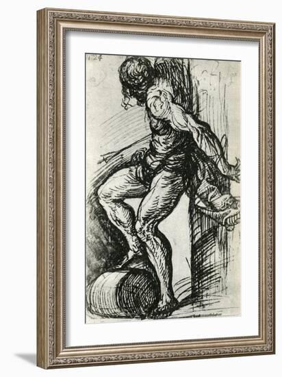 Sketch for the St Sebastian, C1518-Titian (Tiziano Vecelli)-Framed Giclee Print