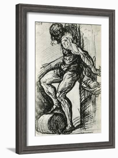 Sketch for the St Sebastian, C1518-Titian (Tiziano Vecelli)-Framed Giclee Print