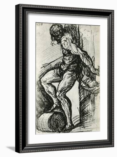 Sketch for the St Sebastian, C1518-Titian (Tiziano Vecelli)-Framed Giclee Print