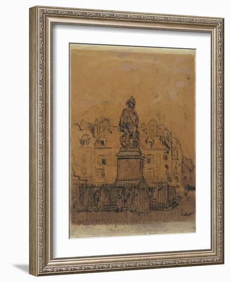 Sketch for 'The Statue of Duquesne, Dieppe'-Walter Richard Sickert-Framed Giclee Print