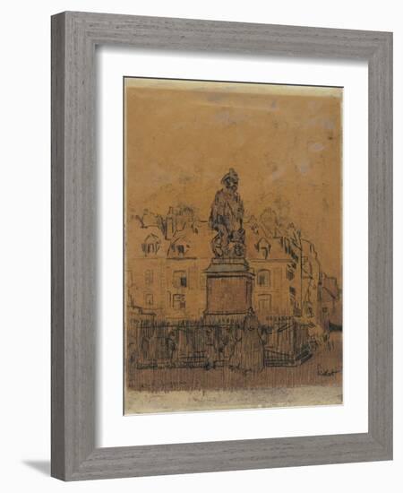 Sketch for 'The Statue of Duquesne, Dieppe'-Walter Richard Sickert-Framed Giclee Print