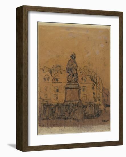 Sketch for 'The Statue of Duquesne, Dieppe'-Walter Richard Sickert-Framed Giclee Print