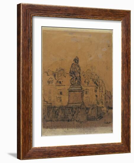 Sketch for 'The Statue of Duquesne, Dieppe'-Walter Richard Sickert-Framed Giclee Print